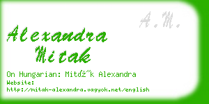 alexandra mitak business card